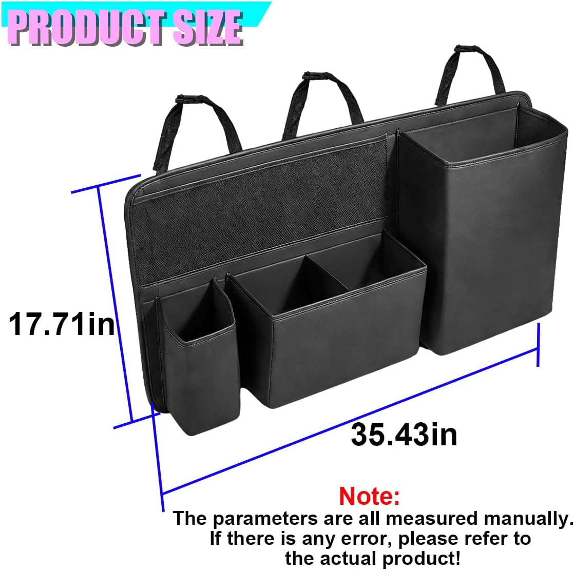 Car Trunk Hanging Organizer, Water-Resistant Large Capacity Car Backseat Storage Bag with Adjustable Straps, Automotive Interior Cargo Organizers for SUV MPV Truck(Bag)