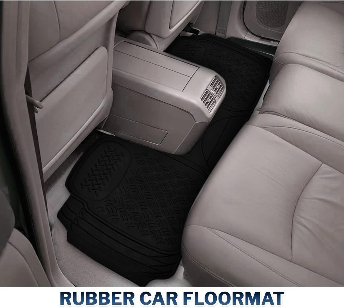 Zone Tech Premium Quality Automotive Rear Universal 1 Piece Runner Mat- All Weather Protection-Perfect for Car, Truck and SUV