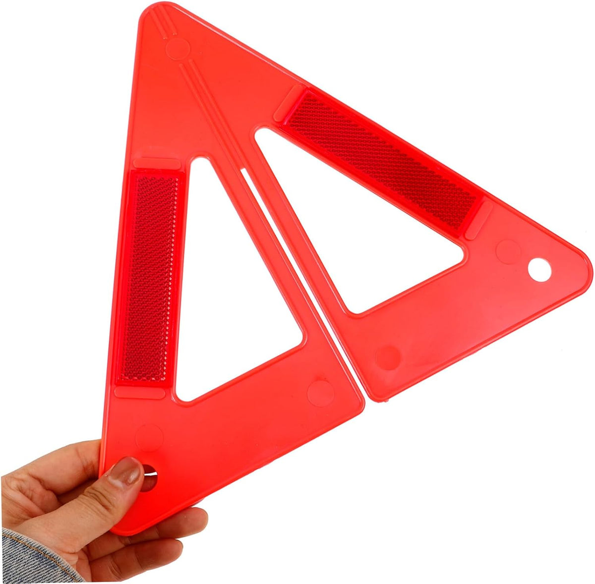 Foldable Reflective Warning Triangle Sign, PVC Roadside Safety