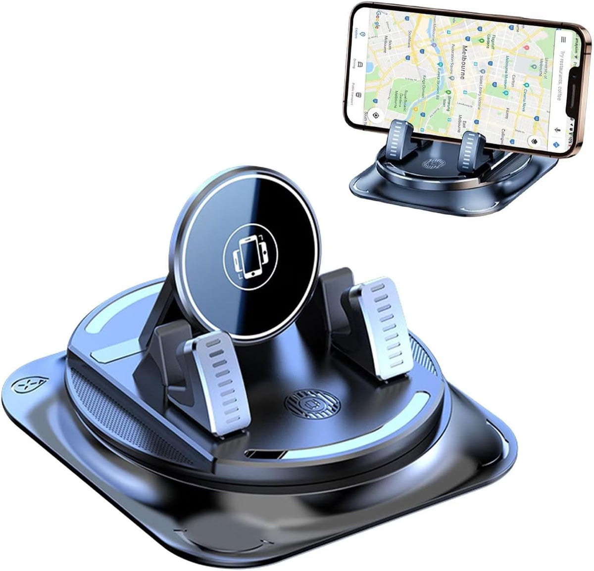 2026 360° Rotatable Car Phone Mount - Adjustable Dashboard Phone Holder, Universal Navigation Stand for Smartphone, Car Interior Accessory (1PC)