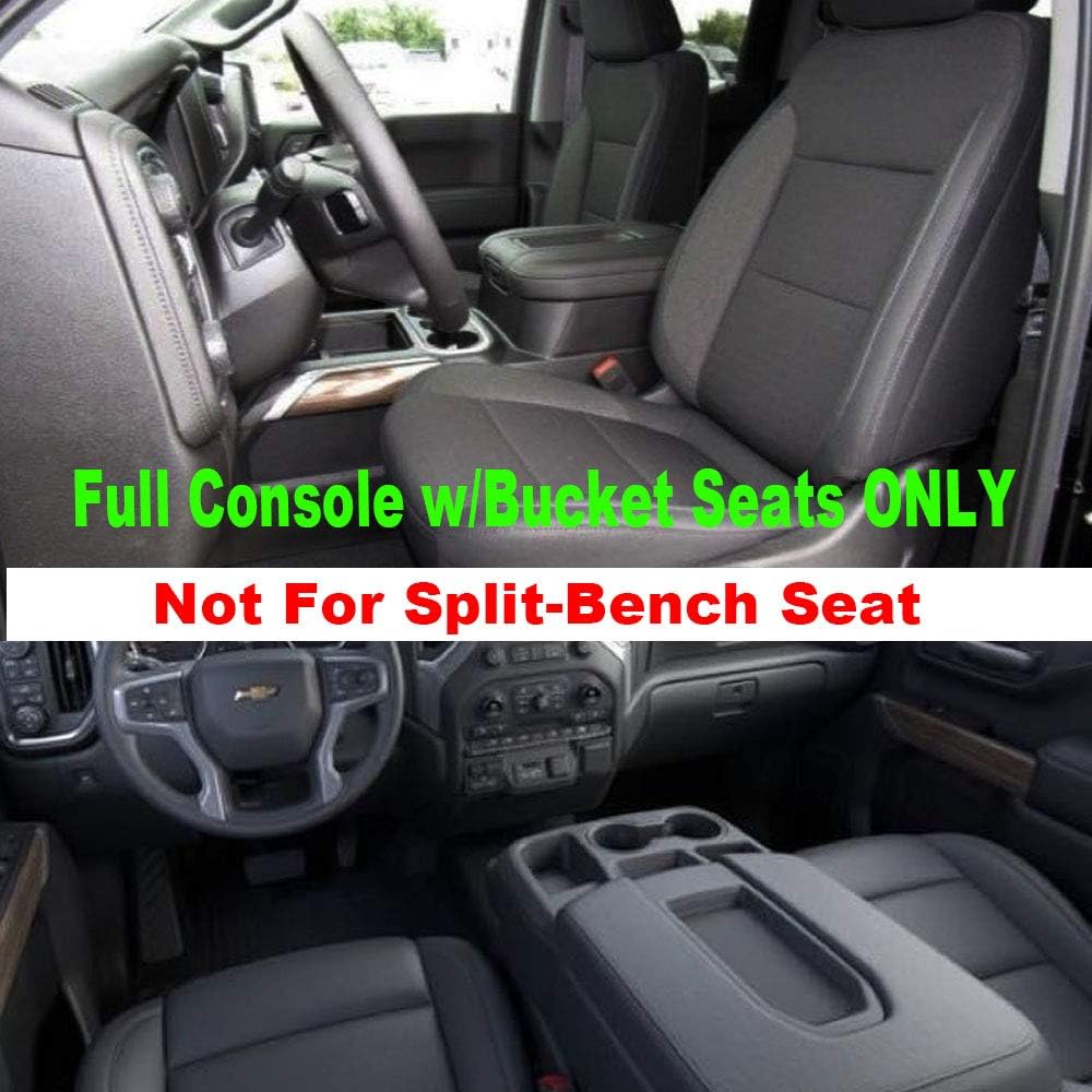 EDBETOS Center Console Organizer Tray Compatible with Chevy Silverado 1500/GMC Sierra 1500 2019-2022 Accessories and 2020-2023 Silverado/Sierra 2500/3500 HD Armrest Box - Full Console w/Bucket Seats