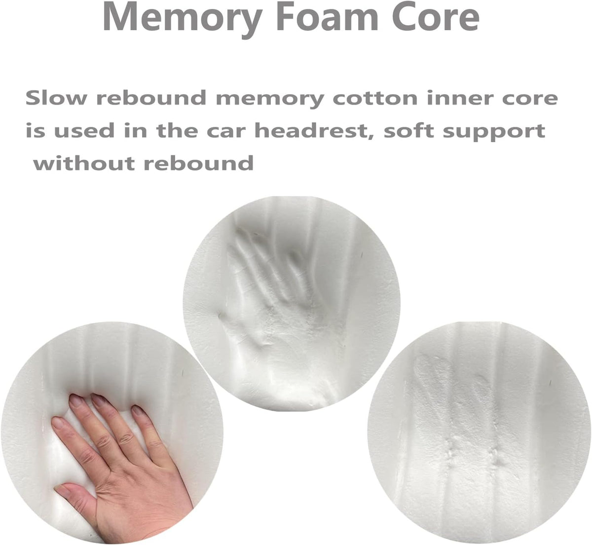 Forbell Premium Memory Foam Car Neck Pillow with Washable Cover - Provides Comfortable Neck Support for Driving and Travel 1pc(Black)