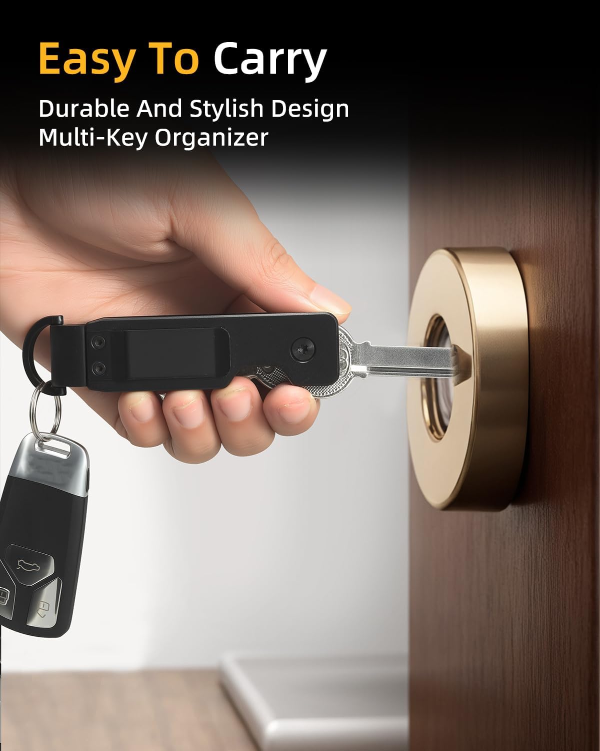 Keychain Key Holder Keychain Tile For Men/Women Key Finder Ring/Organizer for Car Keys Keyring Accessories 2-5 Keys