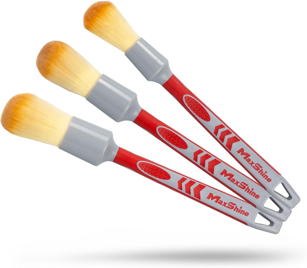 Maxshine Universal 3-Piece Ultra Soft Detailing Brush Set – Professional Brushes for Interior, Exterior, Leather, Engine Bay & Wheels – Premium Detailing Combo for Car Care