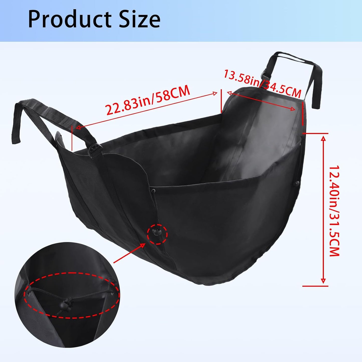 Car Seat Organizer, Collapsible Hammock Back Seat Storage Bag | Foldable Car Hanging Multifunctional Shopping Shoulder Bag,Reusable Tote with Drawstrings, Large Capacity for Car,Truck,SUV