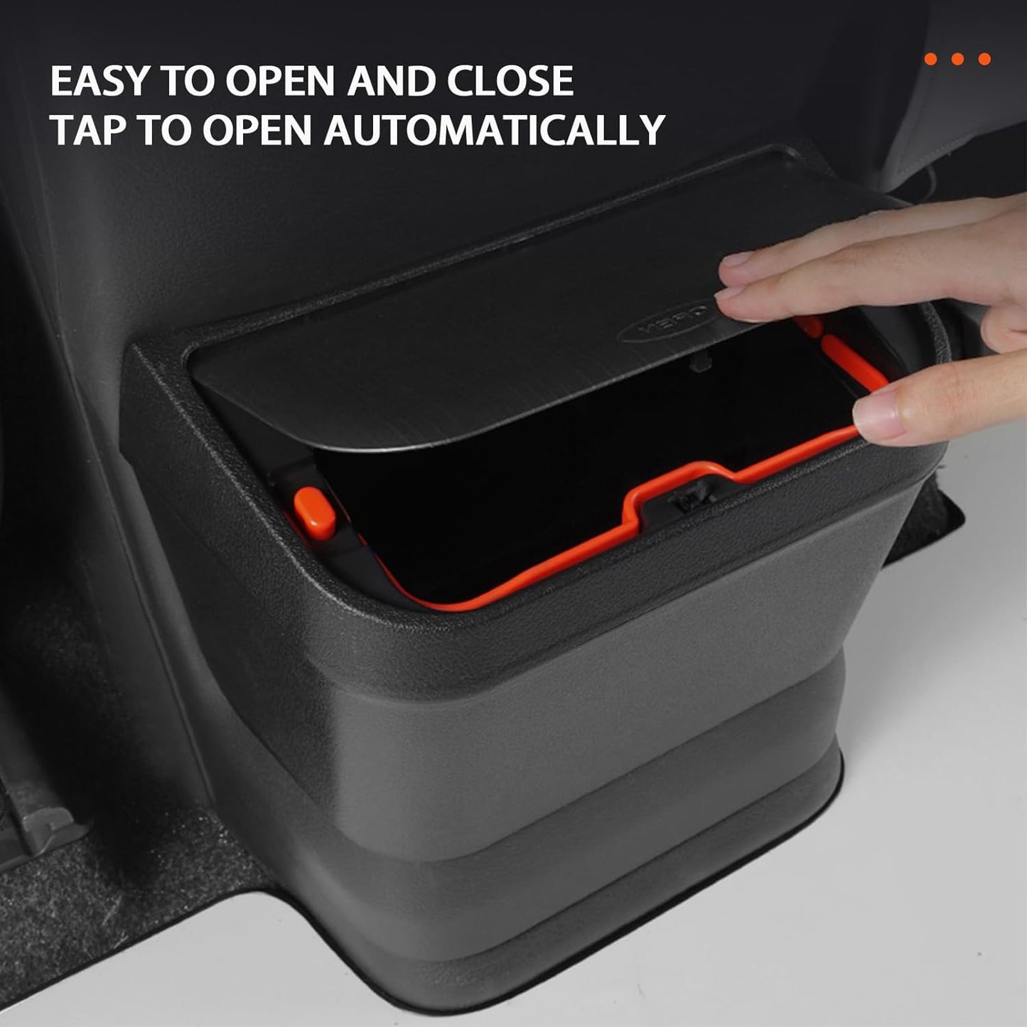PACEWALKER Car Trash Can for Toyota Sienna 2024 2023 2022 2021 Modification Waterproof in- Trash can for Toyota Sienna 2021-2024 Accessories Black