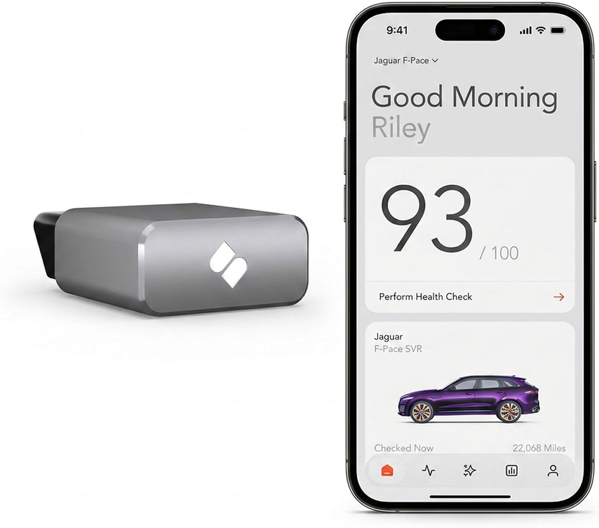 OBD2 Scanner for iPhone/iOS, Bluetooth Vehicle Diagnostics, No Subscription