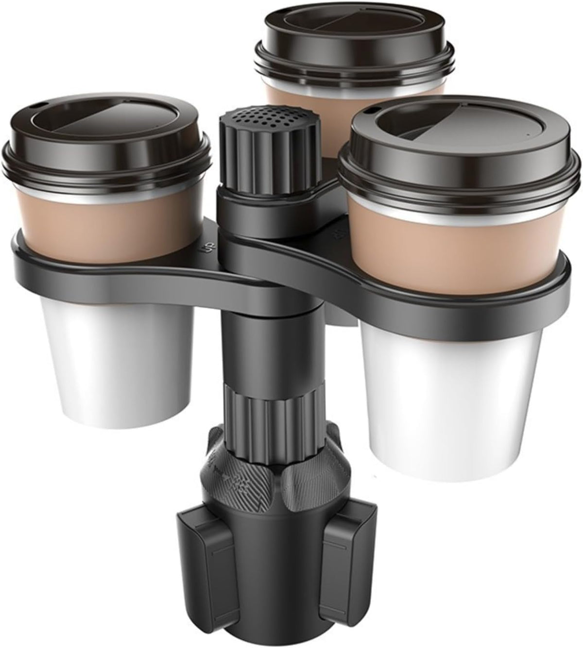 Multi-Cup Car Holder Expander, 3-Cup Vehicle Cup Holder Organizer, Adjustable Auto Drink Caddy for Cars Trucks SUVs