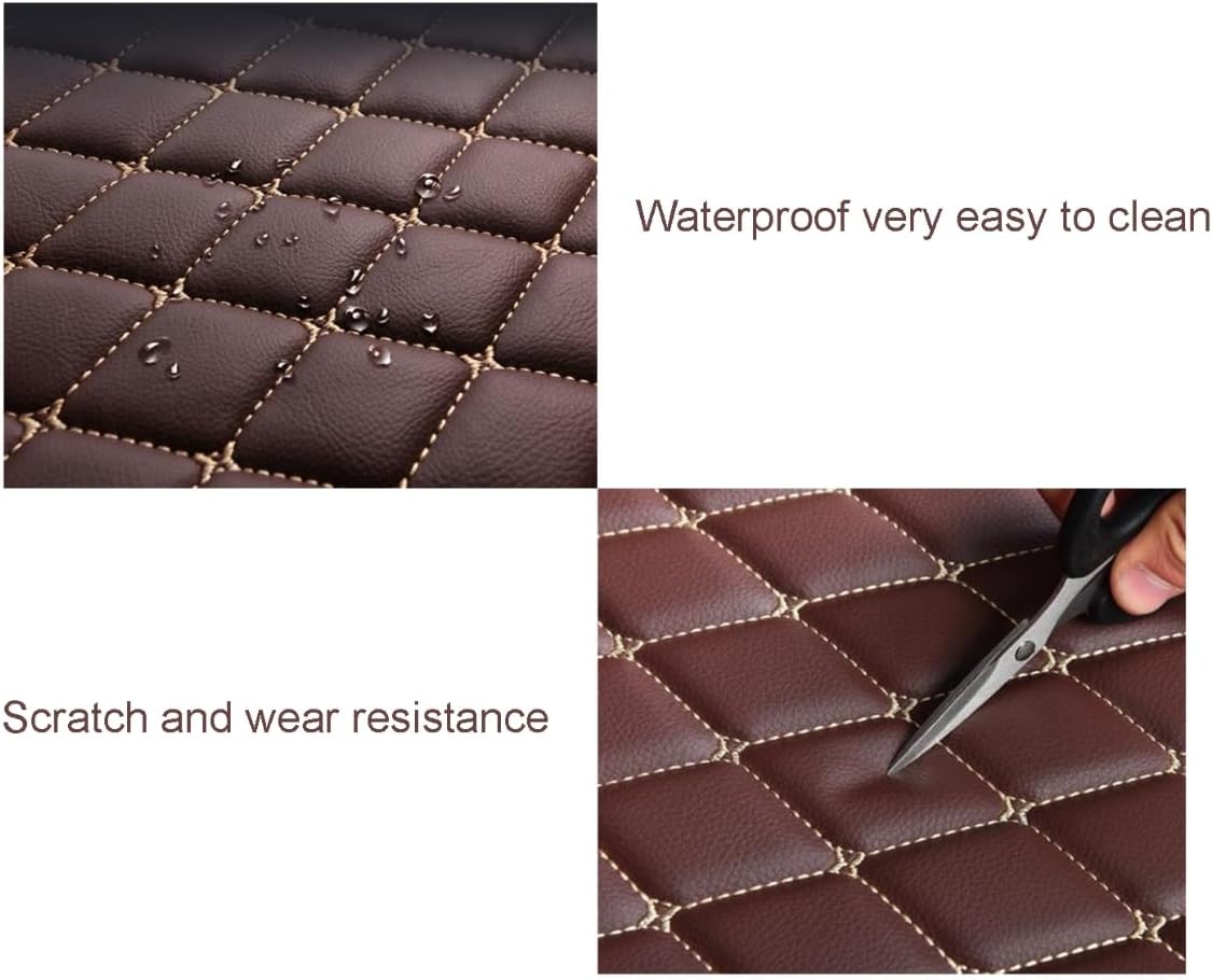 Custom Personalized Floor Mats for Cars，Luxury Full Coverage All Weather Car Floor Mats，Anti-Slip Leather Car Mat Set ，Custom Floor Mats for 99% of Cars, Trucks & SUVs (Pure Black)