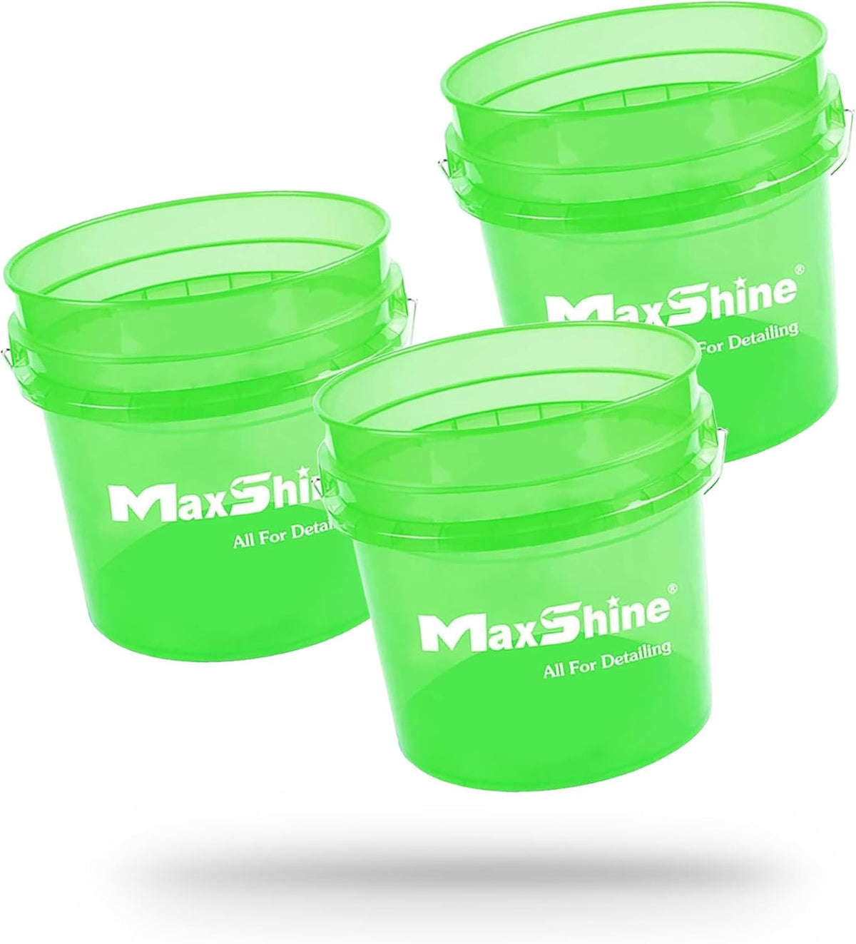 Maxshine 3.5 Gallon Universal Detailing Bucket – Car Wash Bucket for Scratch-Free Washing – Garage Storage & Auto Detailing Tool Holder – Holds Soap, Foam Cannon, Brushes, Microfiber Towels (Green)