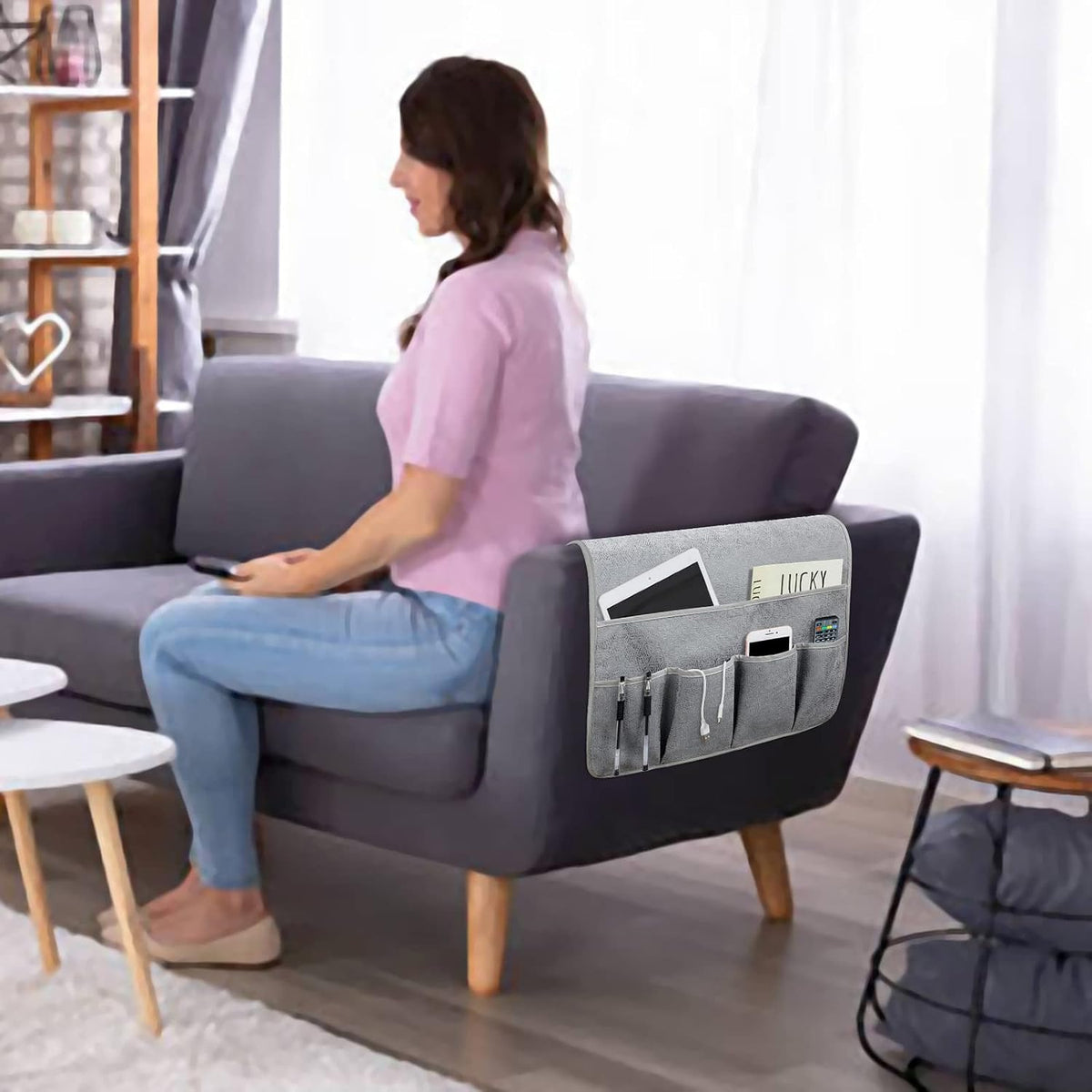 Remote Control Holders for Armchairs, Couch Caddy, Featuring Non-Slip Bases