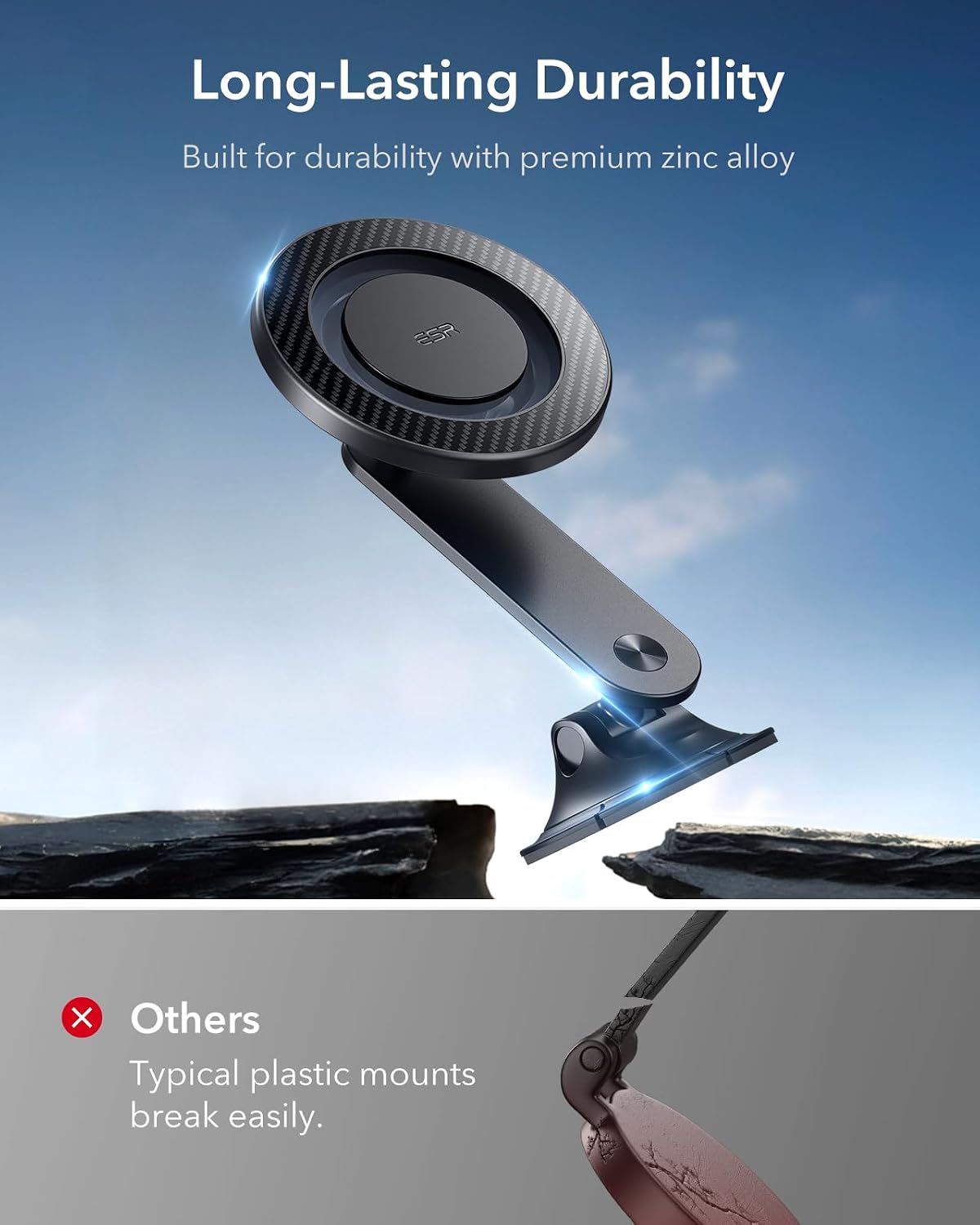 ESR for MagSafe Car Mount, for iPhone 18 Pro Max/Duo/17-12,Samsung/Google