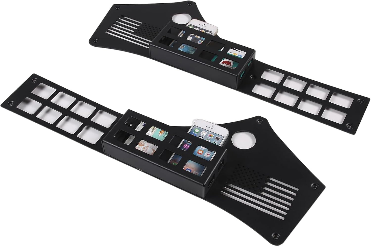 Interior Storage Molle Panel Center Console Organizer, Alloy Car Interior Center Console Modular Storage Panel Compatible with Toyota Tacoma 2006-2010 2011-2013 2014 Accessories (With Storage Box)