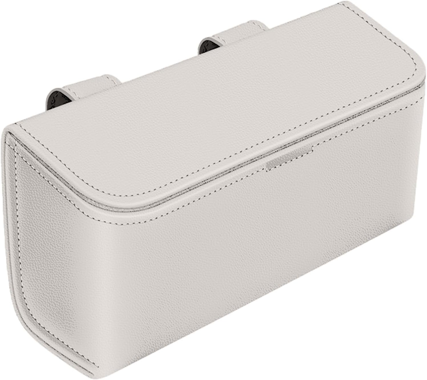 Universal Car Sunglasses Holder for Sun Visor, Premium Magnetic Leather Eyeglass Hanger Clip & Visor Organizer, Large Capacity Car Interior Accessories Fit for Women Men Black