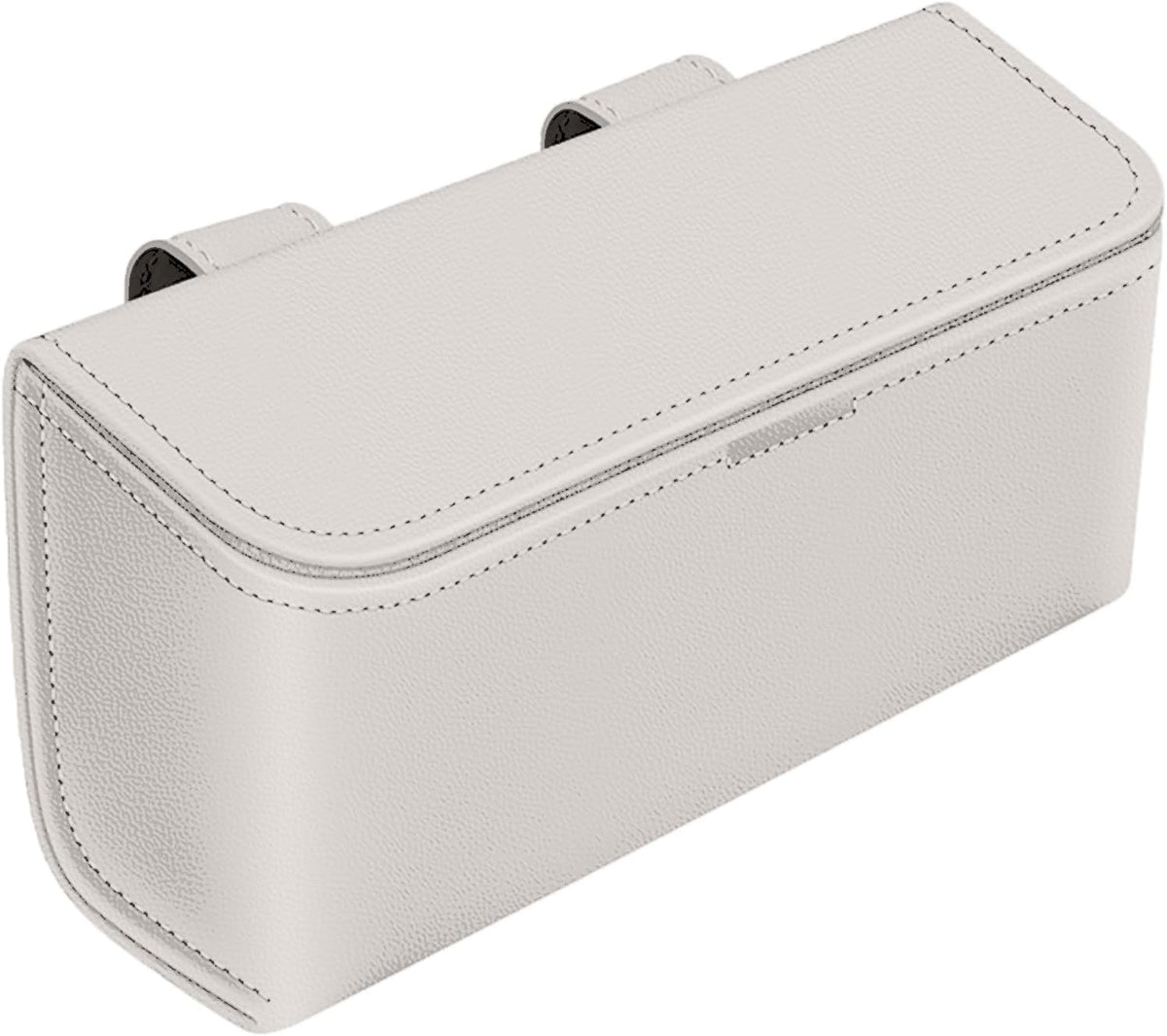 Universal Car Sunglasses Holder for Sun Visor, Premium Magnetic Leather Eyeglass Hanger Clip & Visor Organizer, Large Capacity Car Interior Accessories Fit for Women Men Beige