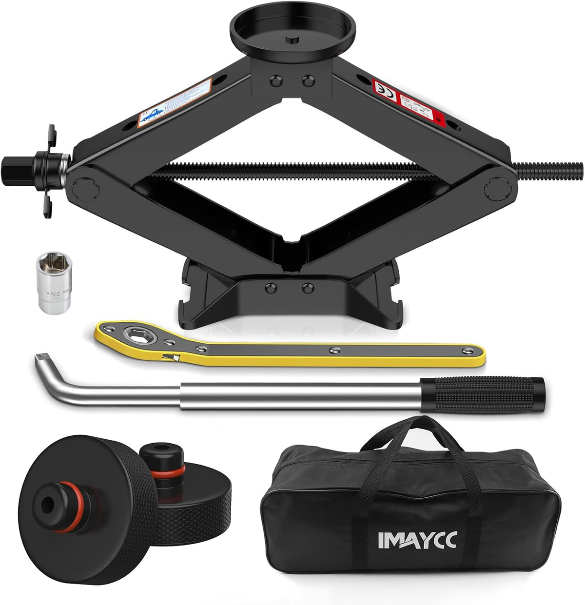3 Ton Car Jack for Tesla Model Y Model 3, 4.1"-18.3" Lifting Scissor Jack with Lug Wrench, Tesla Tire Change kit for Model Y/3/S/X.
