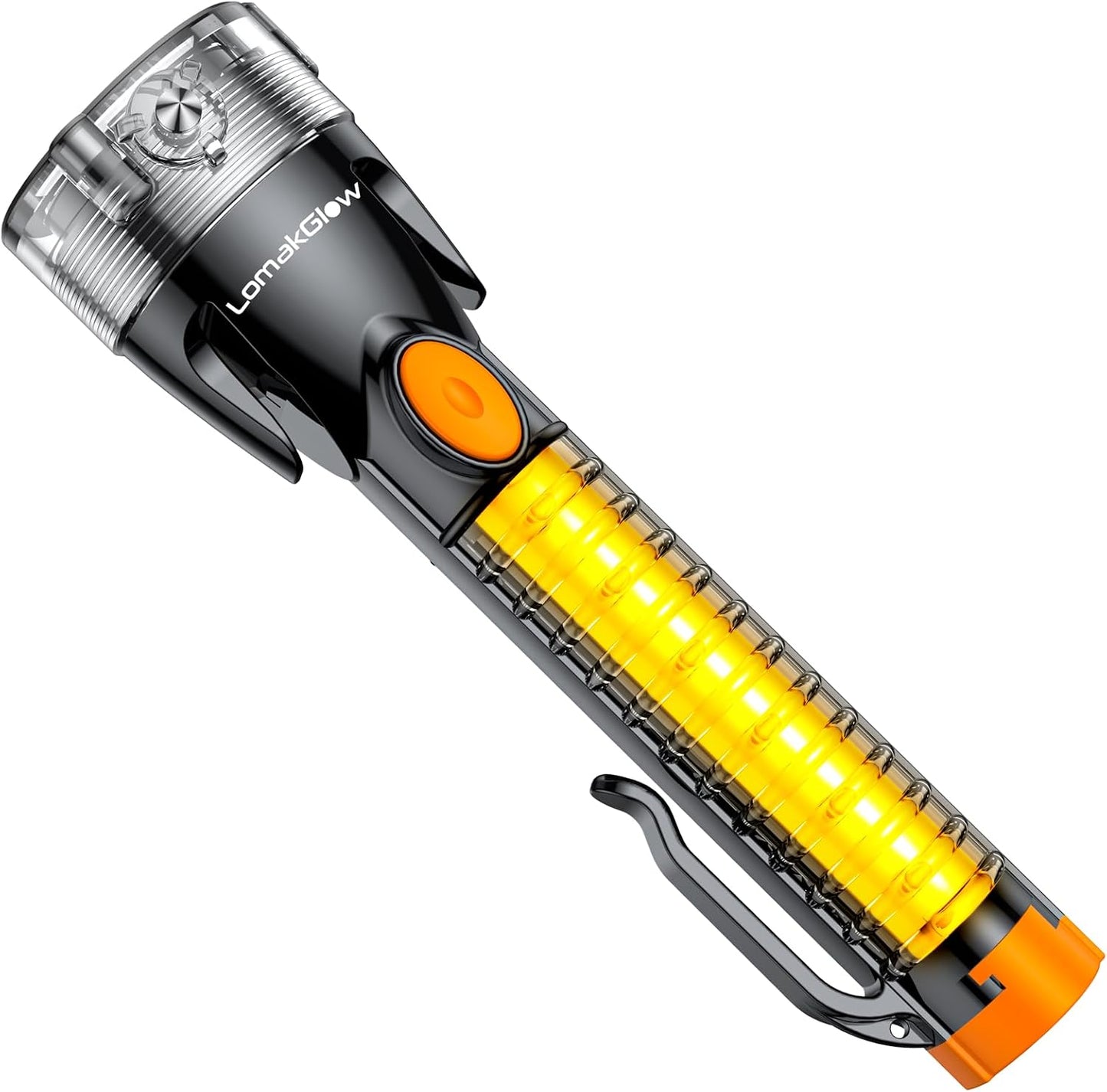 Multifunctional Car Safety Flashlight - Emergency Escape Tool with Window Breaker, Seatbelt Cutter, 3 Light Modes & Magnetic Base for Roadside Safety, Camping & Home Use