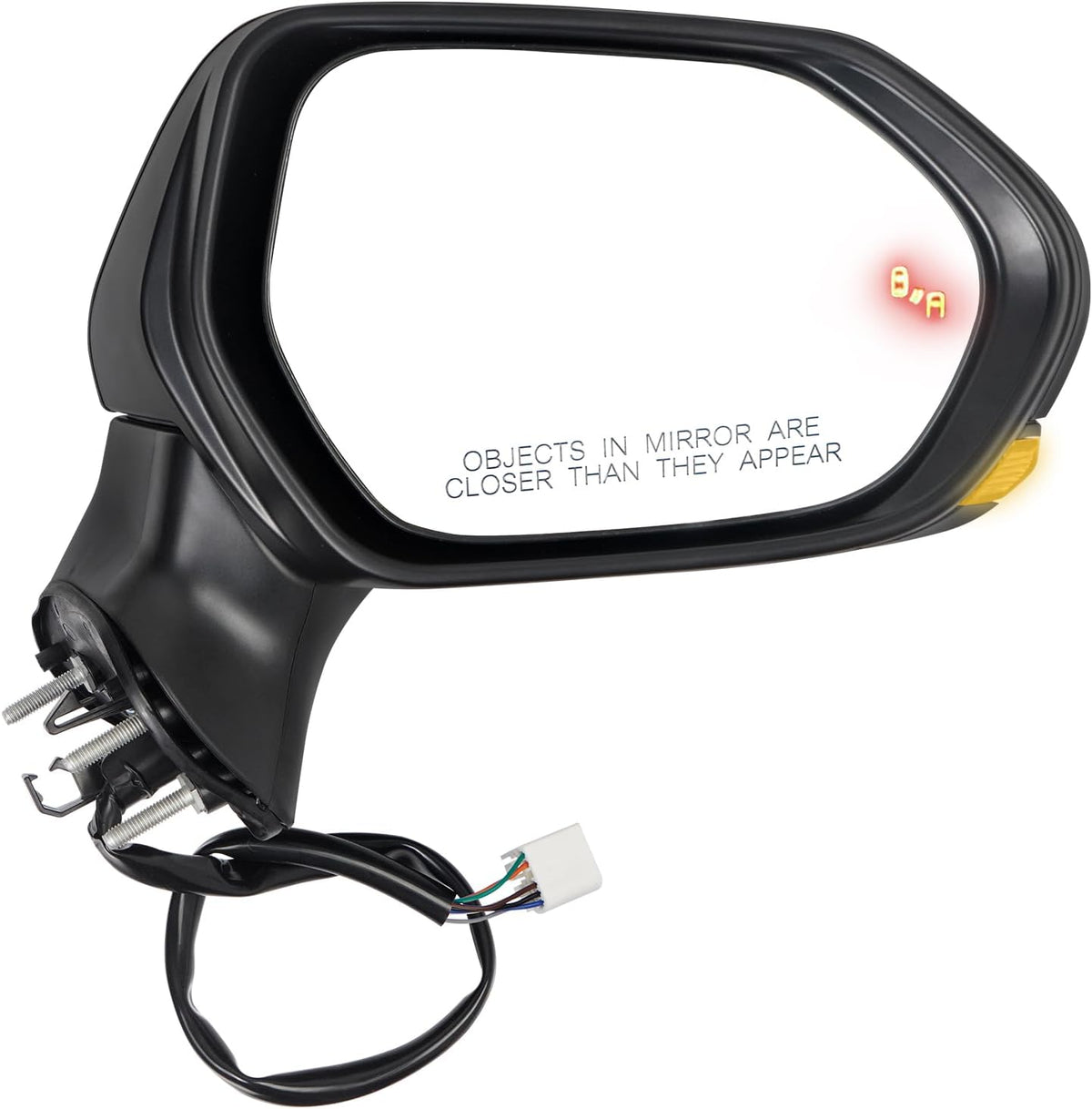 Passenger Side Mirror Assembly Compatible with Toyota Camry 2018-2026 Heated with Blind Spot Monitor, Turn Signal, Power Adjustable Glass Replace 8791006840 8791033C30 Black (7Pin Right)