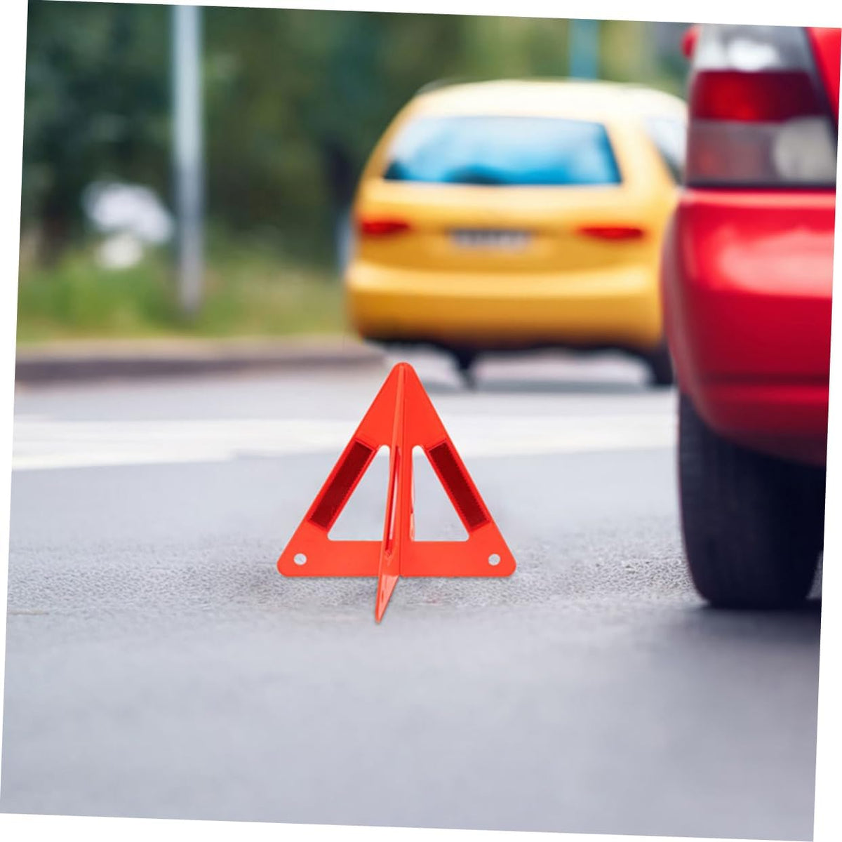 5pcs Reflective Road Safety Triangle Warning Signs for Vehicles
