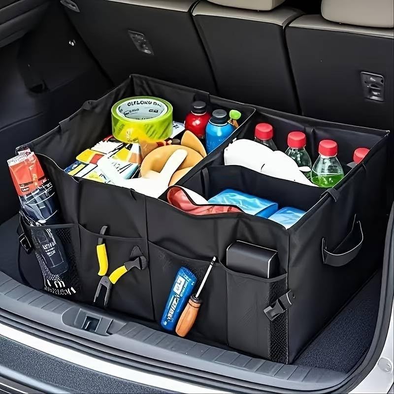 Premium Collapsible Car Trunk Organizer | Durable Multi-Section Vehicle Storage