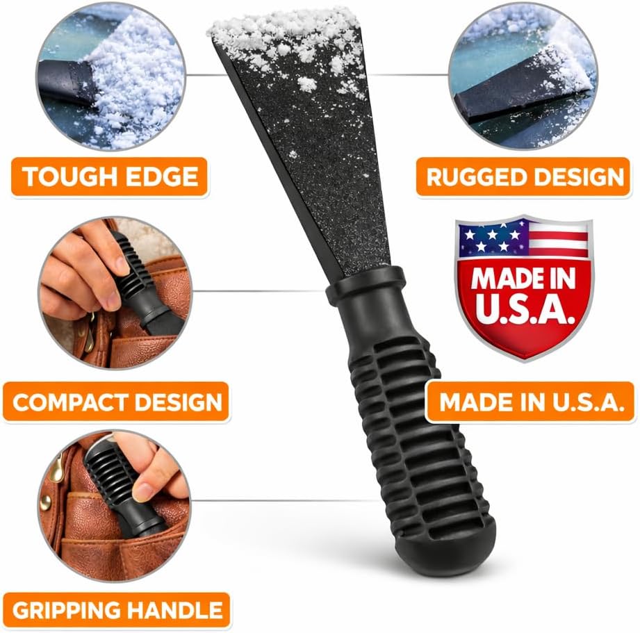 Chizlr Compact Ice Scraper - Effortlessly Remove Ice & Snow! Portable Design, Comfortable Grip, Sturdy Blade. Stay Ready for Winter Driving (2)