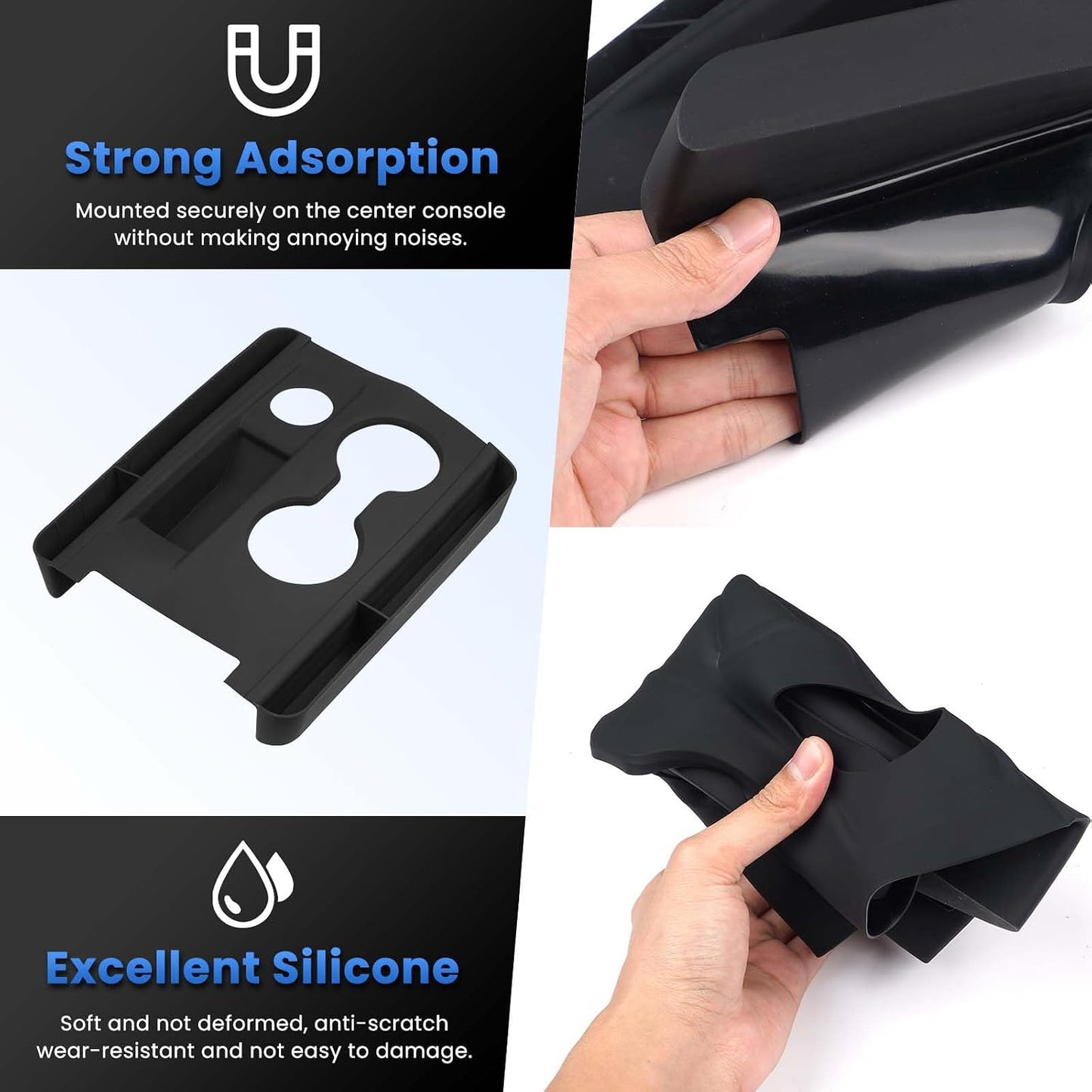 Autorder Silicone Center Console Organizer for 2025-2026 Chevy Chevrolet Equinox Accessories Anti Scratch Protective Pad Cover Storage Box Silicone Shift Panel Trim Cover(Not for Equinox EV)