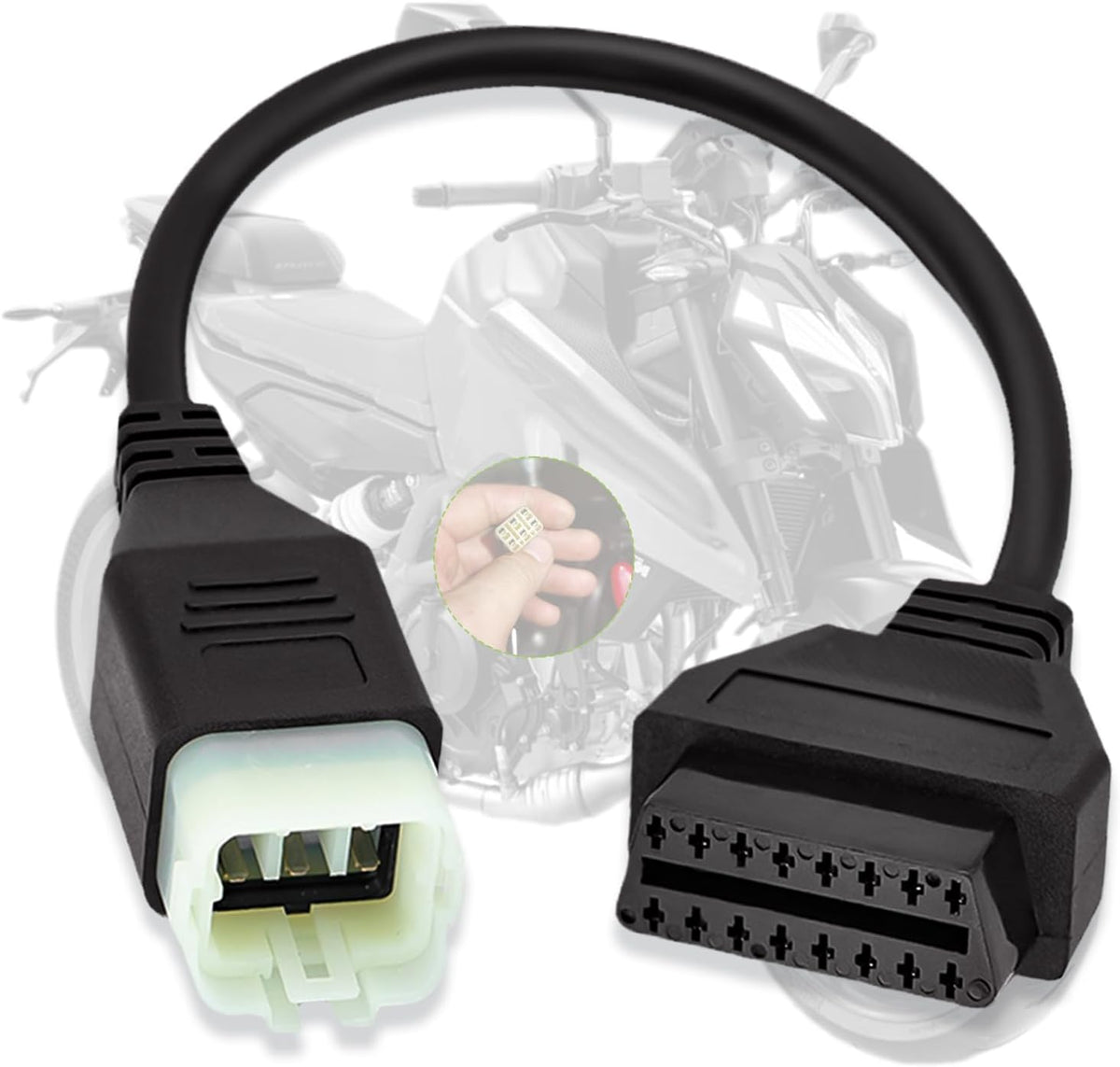 OBD2 Adapter Fit for KTM 6 Pin to 16Pin Motorcycle Diagnostic Cable