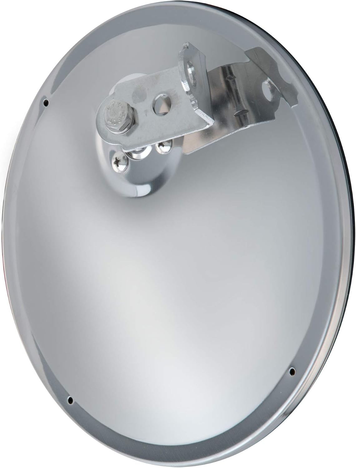 RETRAC 609838 7-1/2-Inch Stainless Steel Offset-Mount Convex Mirror Head with J-Bracket, Universal Driver or Passenger Side