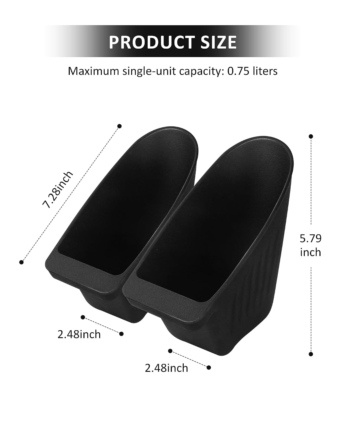 for Tesla Model 3 Highland 2024 2025 2026 Front Door Pocket Insert Trash Can, Model 3 Accessories Side Door Garbage Storage Organizer 2-Pack