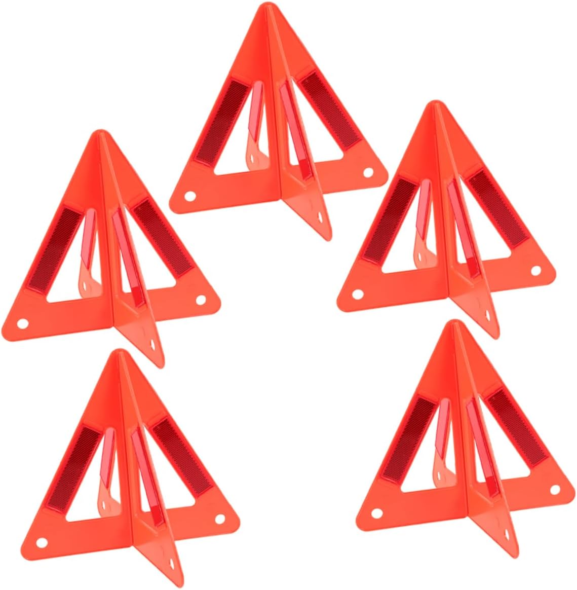 5pcs Portable Reflective Warning Triangles Road Safety for Vehicle