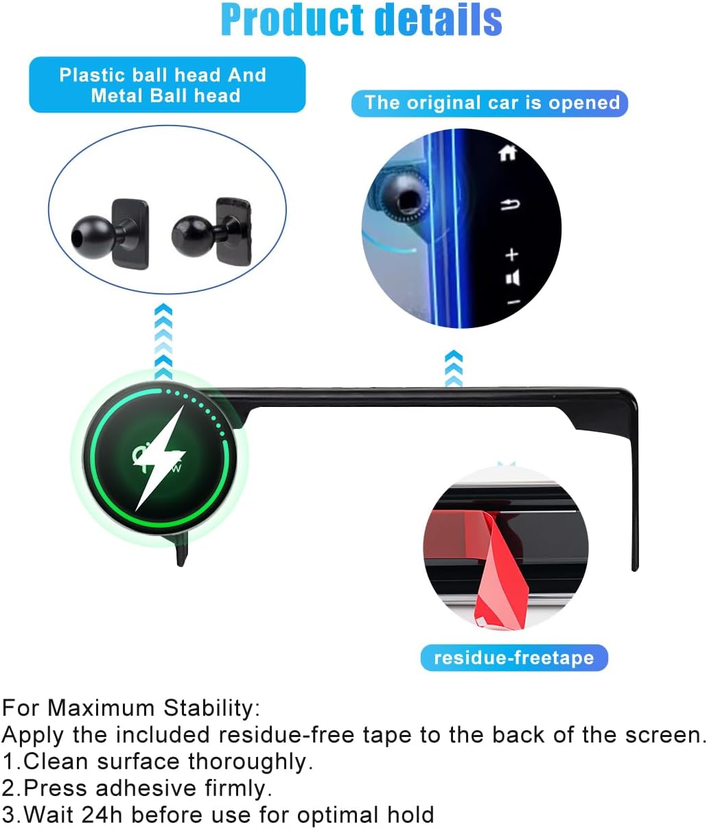 Qi2.2 Max 25W Fast Wireless Car Charger Phone Holder for Honda HRV 2023 2024 2025 2026 & CRV/CR-V 2023 2024 2025 2026 Accessories Magnetic Phone Mount for iphone 16 17 Hands Free,7/9-inch Screen