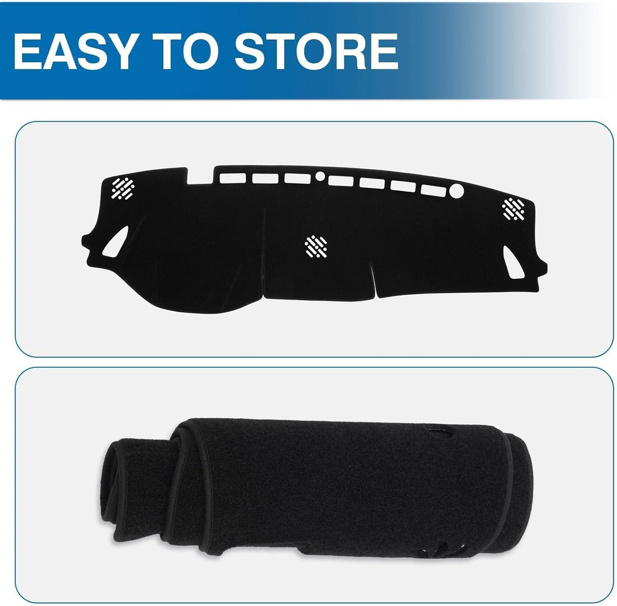 KUST Black Dash Cover for Subaru Outback 2020 2021 2022 2023 2024 2025 Left Hand Driving Dashboard Cover Polyester Dash Mat Non-Slip Interior Accessories for Subaru Outback No Glare