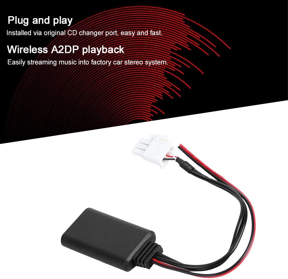 for Goldwing Bluetooth Adapter,Bluetooth Adapter Receiver for Goldwing Gl1800 Female Stereo Audio Jack Adapter Cable 3-Pin AUX Audio Cable Adapter for GL1800