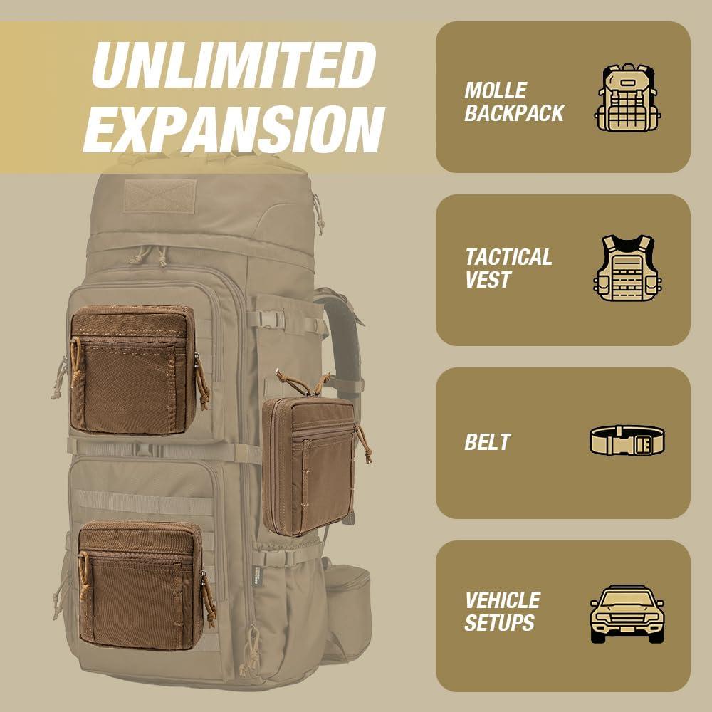 TSPRO MOLLE Tactical Admin Pouch, Utility Pouch Belt Organizer for EDC