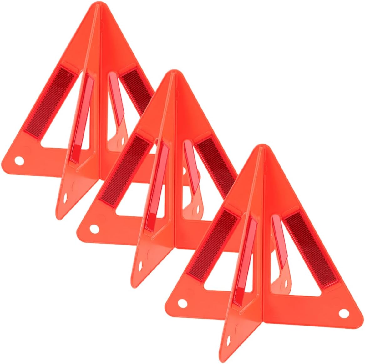 Cabilock 3pcs Car Warning Triangle Reflective Road Markers Roadside Emergency Kit for Vehicles