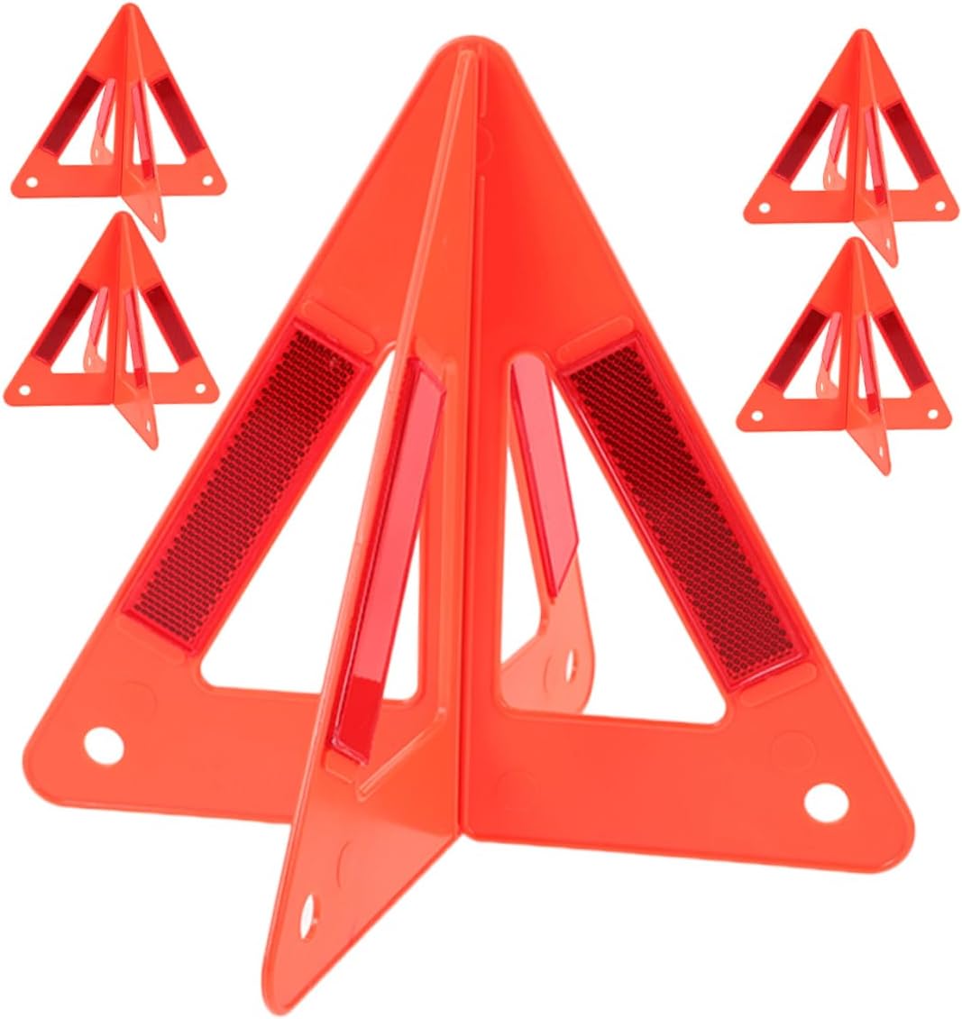 5pcs Reflective Road Warning Triangles for Vehicle Emergency Safety