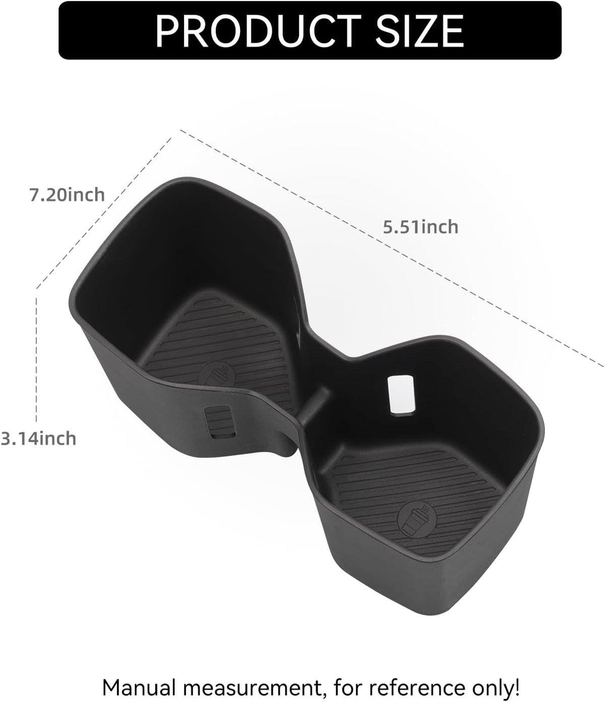smabee Rear Center Console Cup Holder for Kia EV9 2024 2025 2026 Accessories