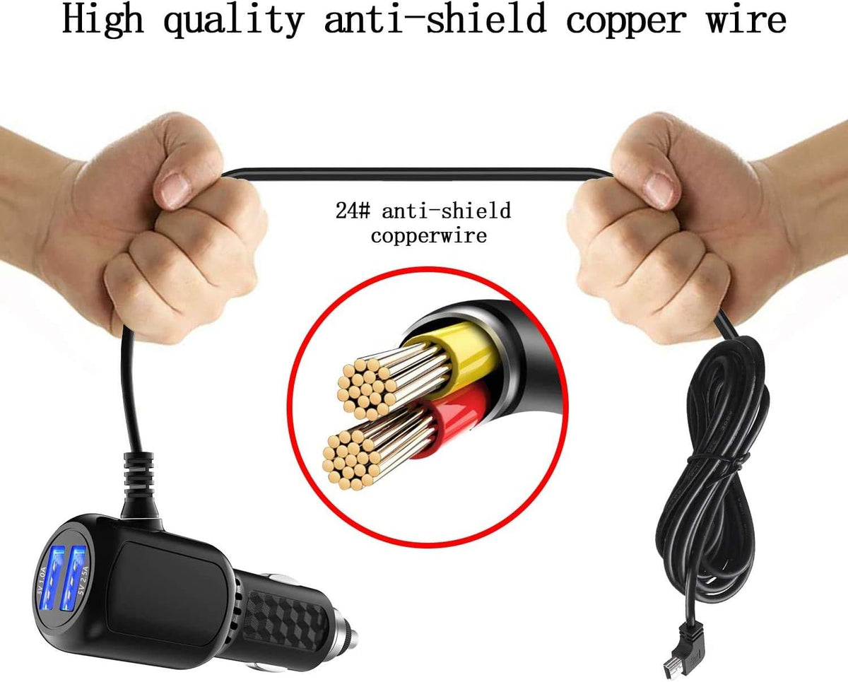 Car Charger for Garmin Nuvi,Garmin GPS Charger Cable,Mini USB Power Cord
