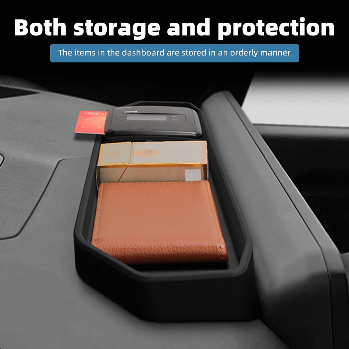 Behind The Screen Storage Box for KIA EV9 2024 2025 Center Console Organizer Dashboard Storage Box Fit 12.3-inch Screen Interior Accessories