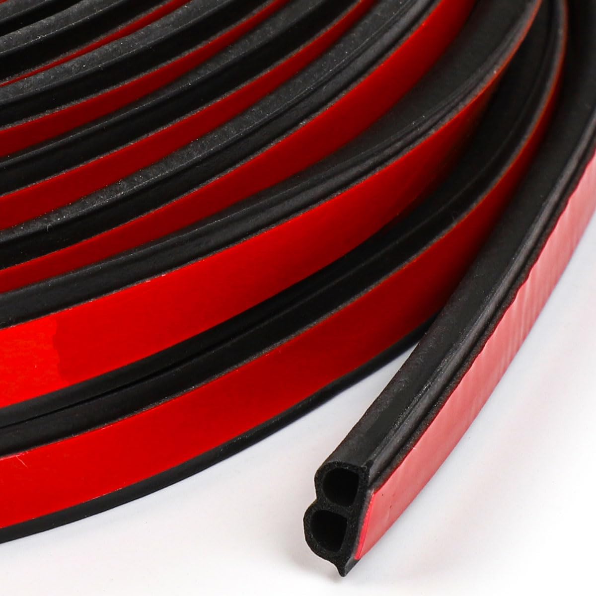 65.6Ft Universal Car Seal Strip, Universal Self Adhesive Auto Rubber Weather Draft Seal Strip,Weatherstrip for Car Window and Door,Engine Cover for Car, Truck, Pickups, Boats, and RVs (65.6Ft)
