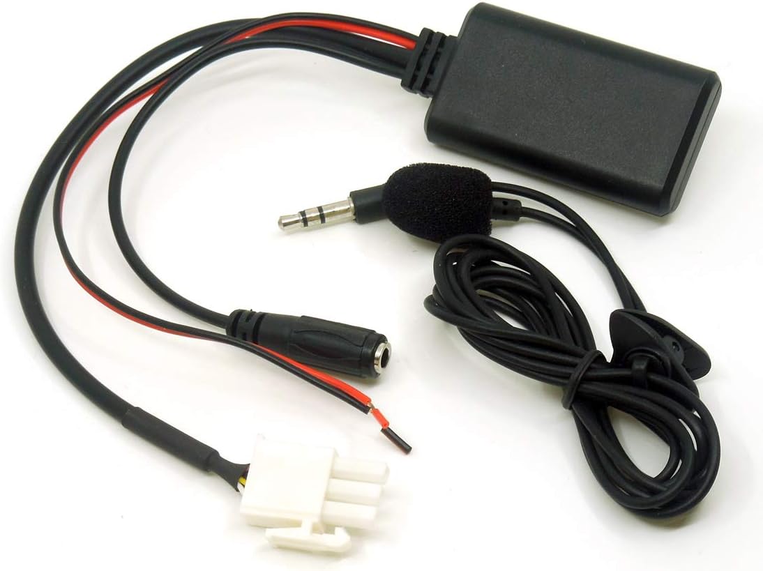 3 Pin AUX Cable Adaptor Bluetooth Microphone Compatible with Honda Goldwing GL1800 Audio Nav