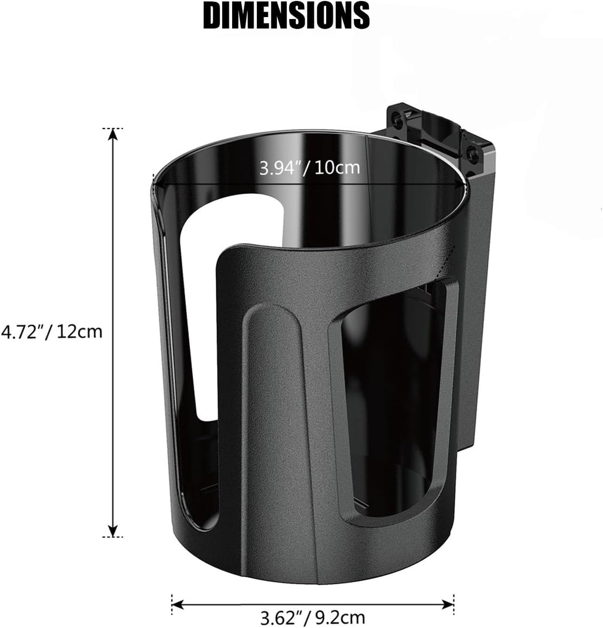 Large Wall Cup Holder, Universal Multi Size Mug Holder (2-Pack)