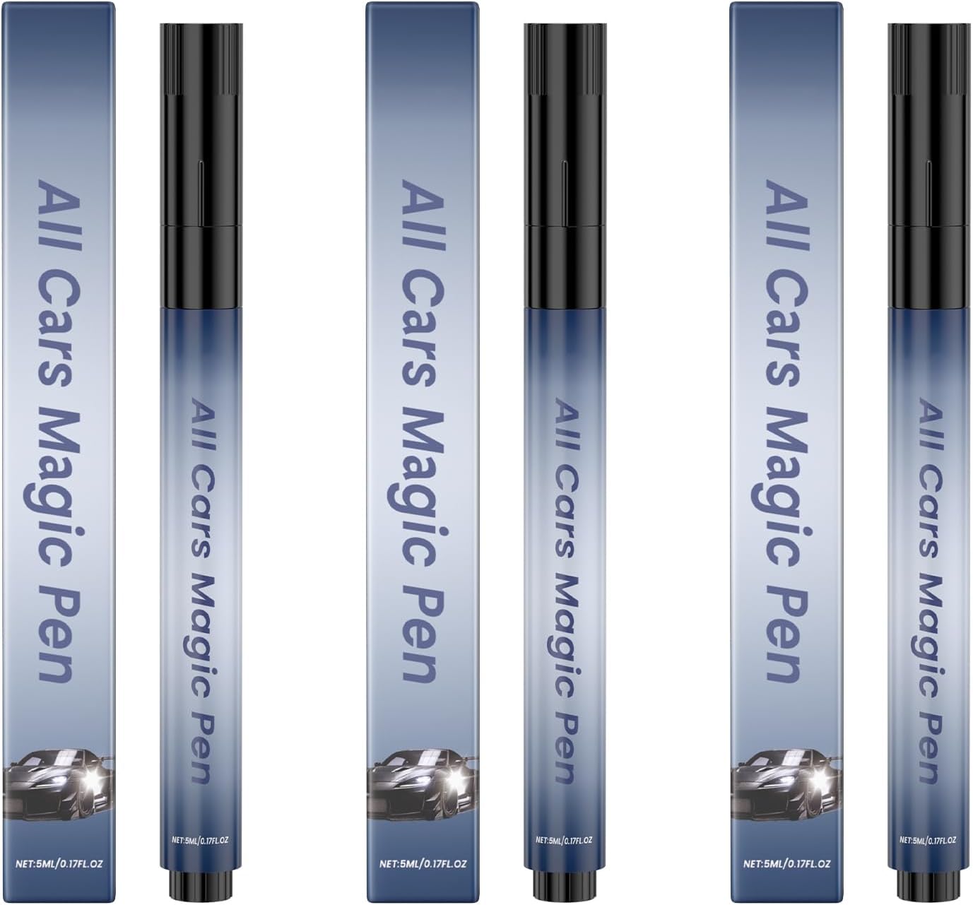 All Car Magic Scratch Repair Pen - Quick & Easy Touch-Up Solution for Minor Scratches, Weather-Resistant and Universal Fit for All Car Models (3pc)