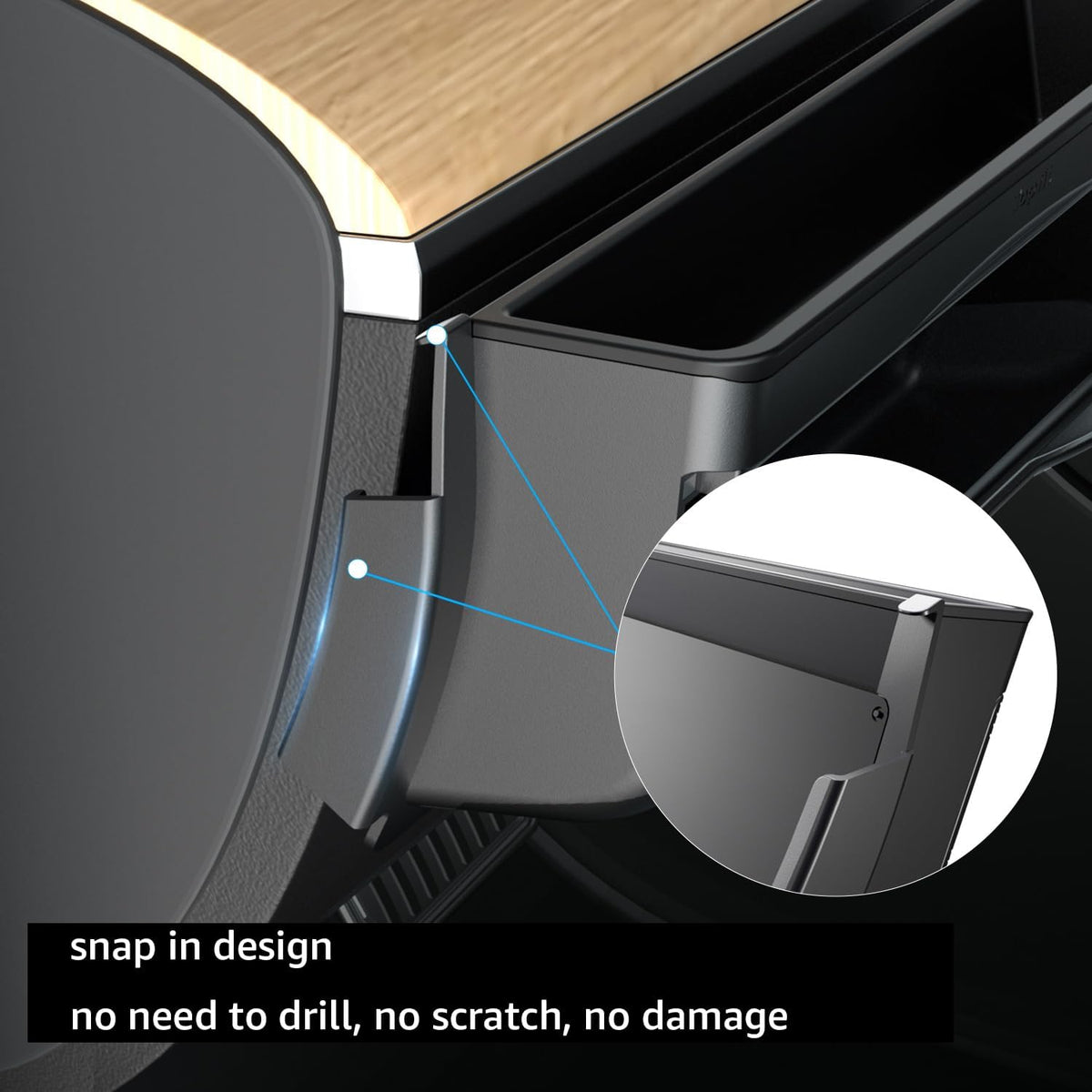 Topfit Dashboard Organizer for Tesla Model Y Model 3 Multifunctional Storage Box Sunglasses Phone Holder Glove Box Organized Accessories for Tesla Model Y/3 2017-2024.