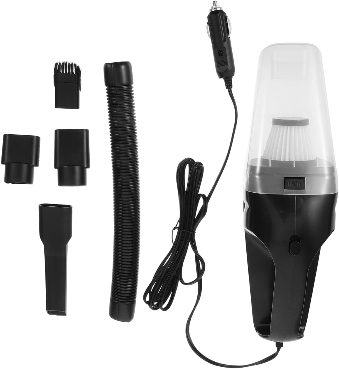 PRETYZOOM Portable with Washable Filter 12V 120W Car Vacuum Cleaner