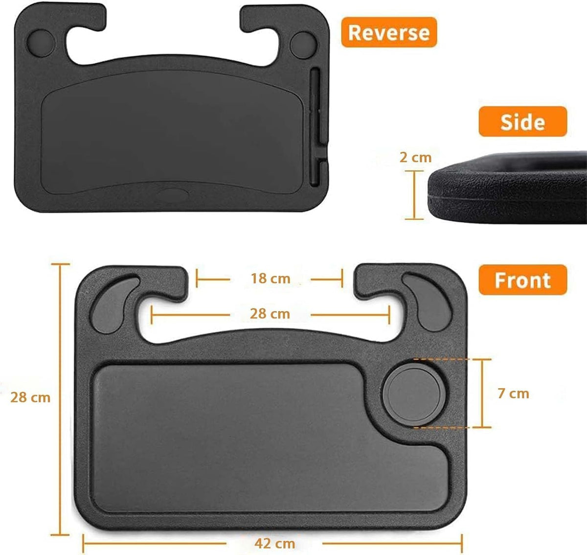 1 Pack Steering Wheel Desk for Toyota RAV4 2019-2026, Car Eating Tray Table Portable Laptop Mount Auto Travel Accessories Seat Slot Storage