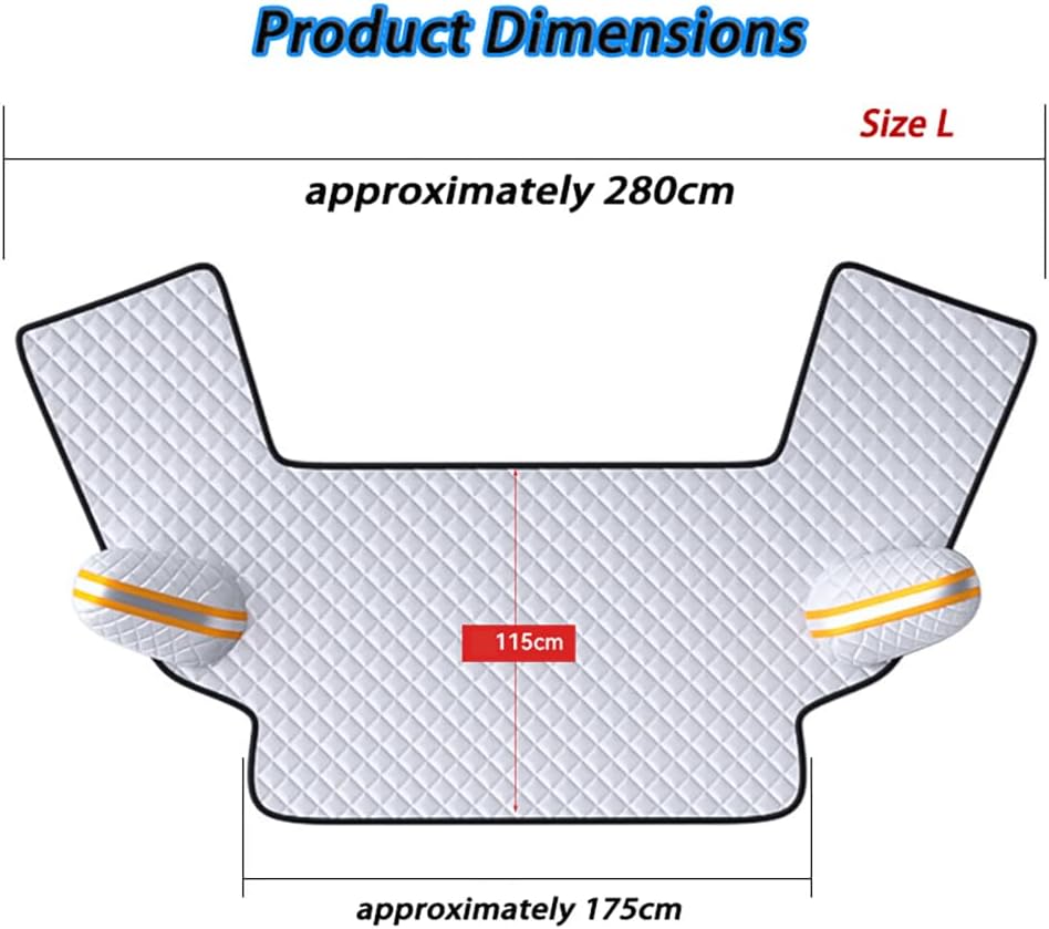 3-Side Winter Car Windshield Snow Cover for Toyota Corolla Cross 2021-2025 SUV 5-Seater, Sun Rain Snow Frost Protector with Magnetic Edges & Mirror Covers,L(175 * 115cm)