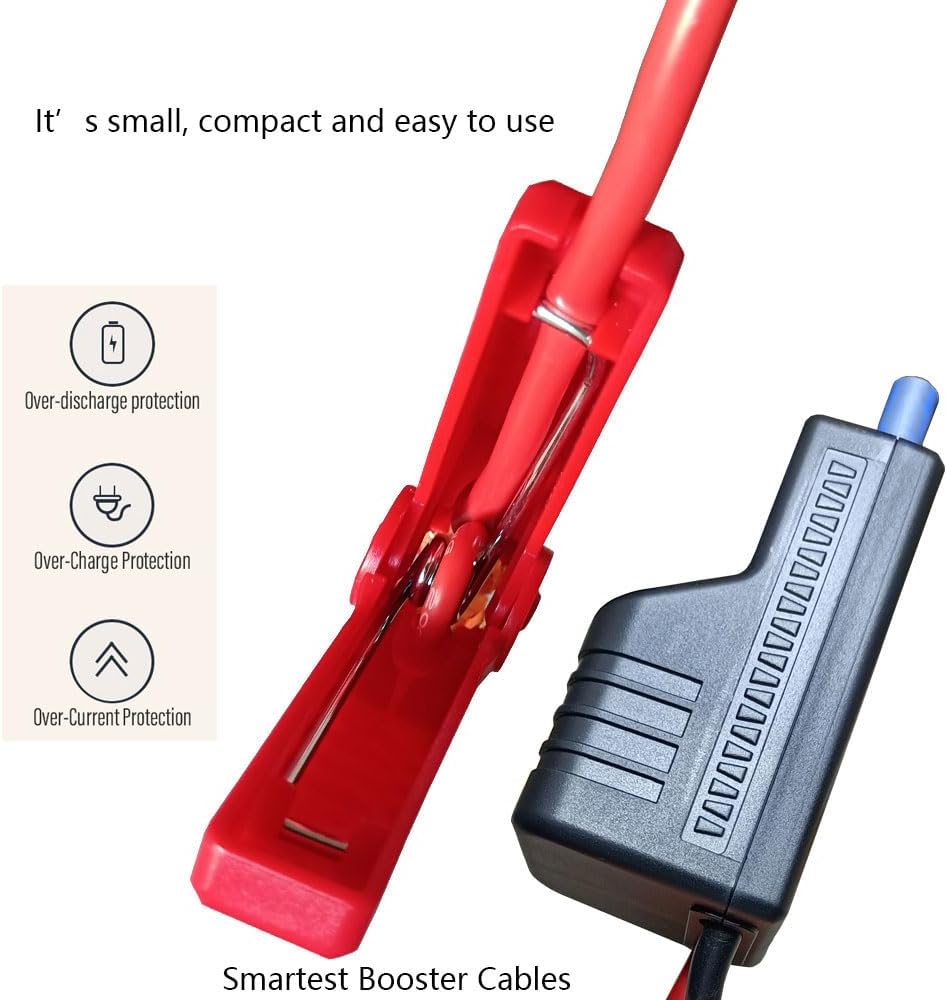 EC5 Smart Jump Starter Clamps,EC5 Heavy Duty Jump Starter Automotive Booster Clamp Cables Replacement Alligator Clamps with Intelligent LCD Screen for 12V Car Jump Starterand Many Other Brands