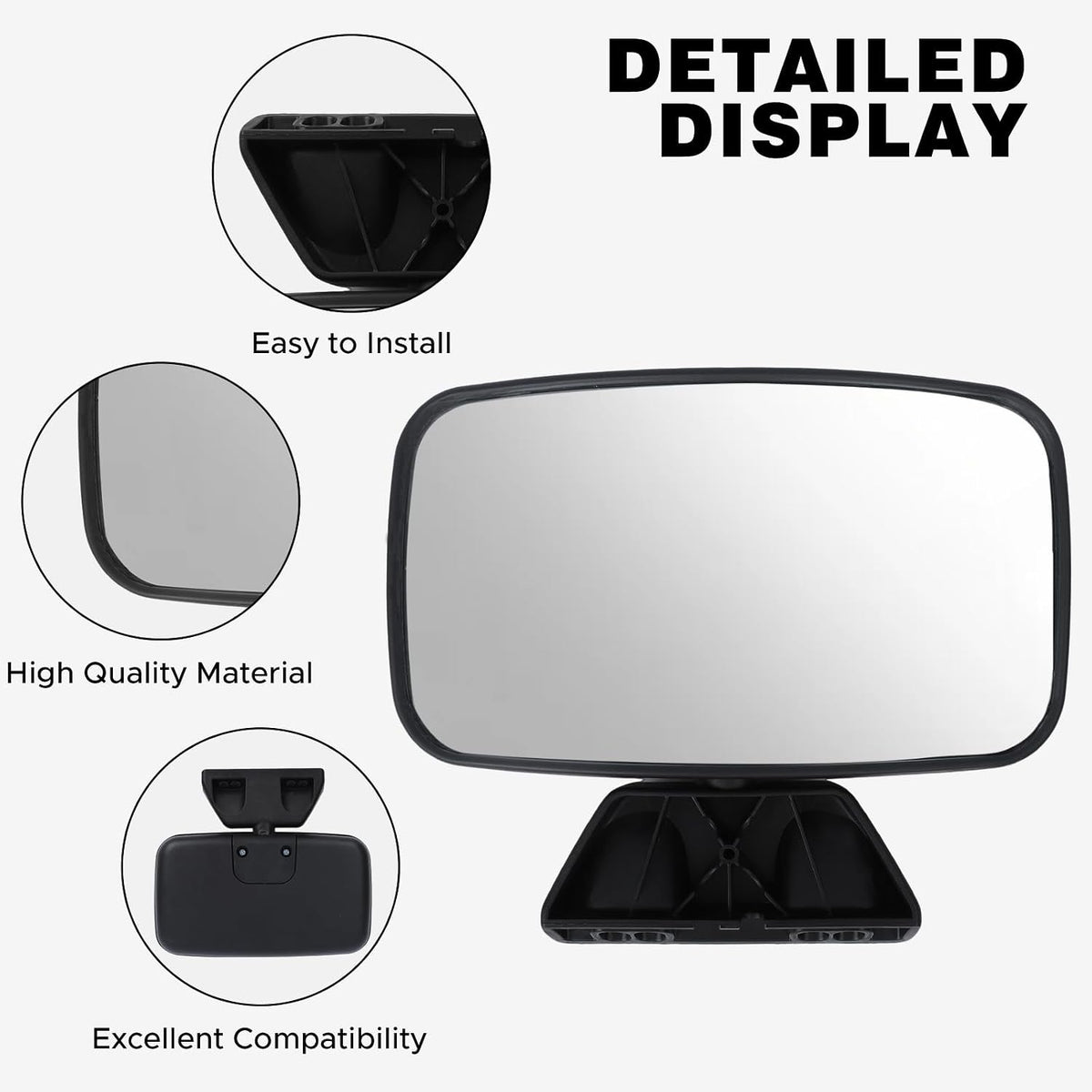Look Down Spot Mirror Over the Door Fit For Peterbilt Kenworth