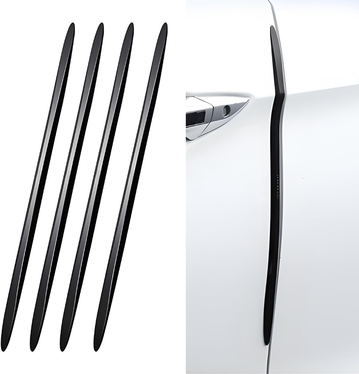 4PCS Long Version Car Door Edge Guards for Honda HRV 2022-2025, Anti-Scratch Car Door Protector Trim Strip Anti-Collision Patch Bumper Guard Strip,Transparent